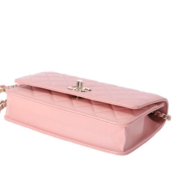 CHANEL Matelasse Trendy CC WOC Wallet on Chain Pink Lambskin - Picture 4 of 9